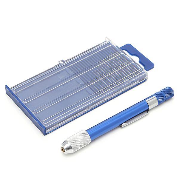 

21 pcs mini twist drill bits set index 61-80 w/aluminum hand drill for hobby 4xfd
