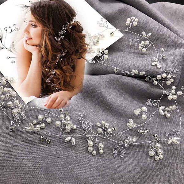 

35cm crystal simulated pearl bridal hair decoration tiaras hairbands crown headpiece hairpins wedding hair accessories jewelry, Golden;silver