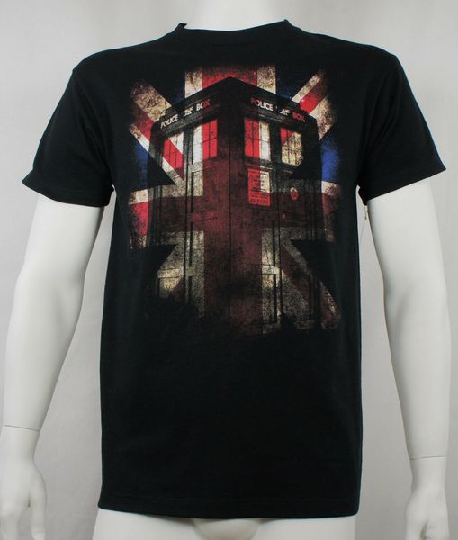 

authentic doctor who dr who union jack logo t-shirt s new