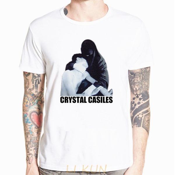 

рубашки с коротким рукавом xs ~ 5xl большого размером tees тенниска kids tshirt crystal castles мужской буркой slim fit t-shirtwhite summer