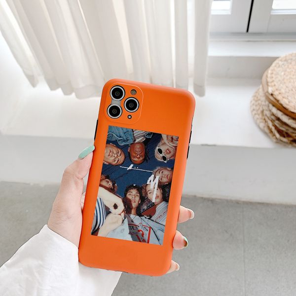 

fashion mobile phone case trend illustration iphone11pro max 11 case iphone xs x letter 7/8plus soft shell xr personality