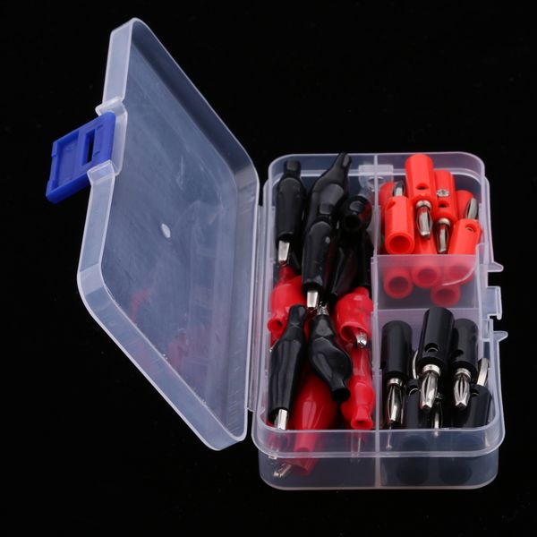 

40 pieces automotive car battery test alligator clips and banana male plug