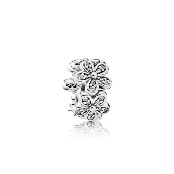 

new 100% sterling silver 1:1 glamour 792053cz dazzling daisies spacer charm bead original women wedding fashion jewelry 2018 gift, Black