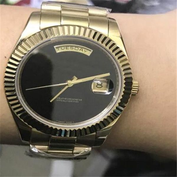 

yy 2020 лучшие мужчины часы daydate автоматическая 18k золото сапфировое стекло нержавеющая автоматическая мужские часы спортивные мужской н, Slivery;brown