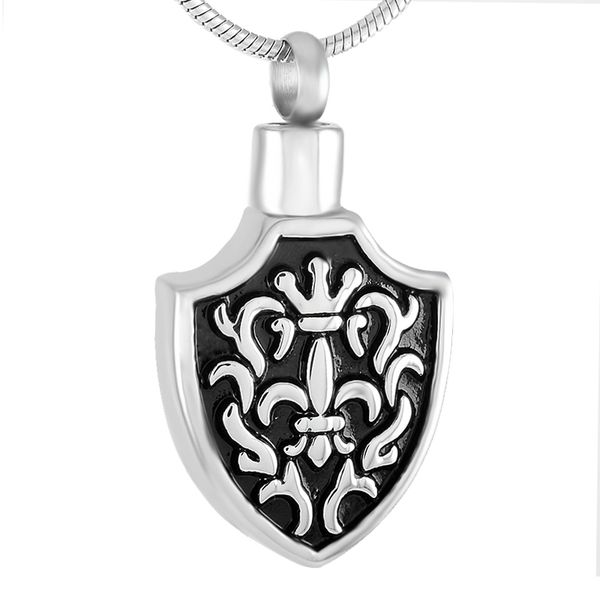 

ijd9332 always in my heart heart shape pattern stainless steel cremation keepsake necklace for ashes urn pendant jewelry, Silver