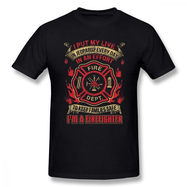 

men t-shirts to keep families safe firefighter short sleeve pure cotton o-neck big size t shirt for tshirt
