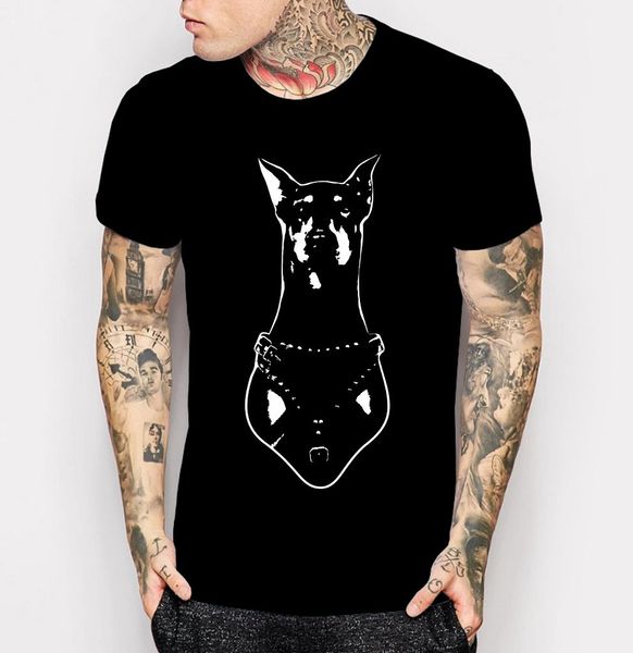 

2020 men's funny men t-shirt men clothing plus size doberman dog tee shirt men's dog lover gyms trainer black t shirt