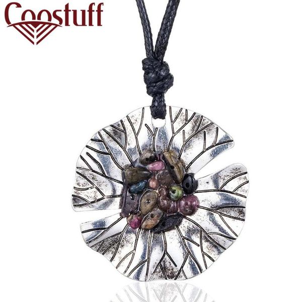 

women jewelry long necklaces vintage silver color stone flower alloy jewellery suspension statement necklaces&pendants ale