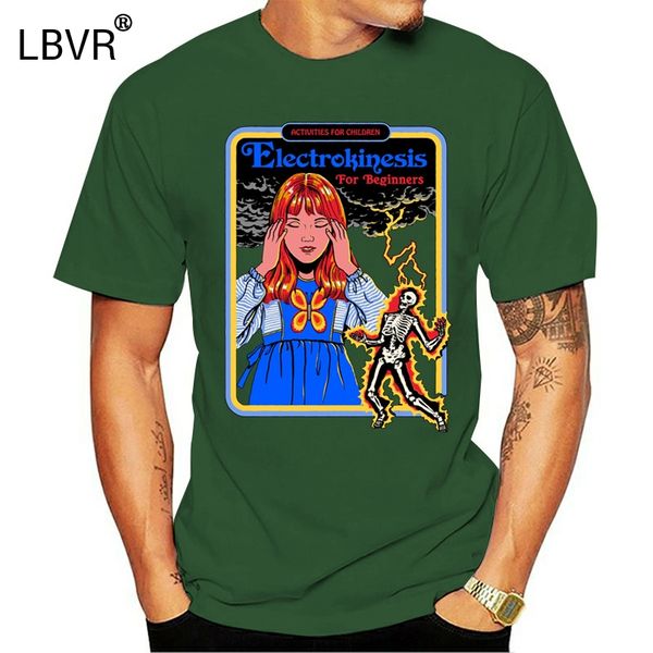 

добыча мужчина t-shirt electrokinesis для начинающей футболки для взрослого хлопка tshirt детей развлечение streetwear old school demon skul