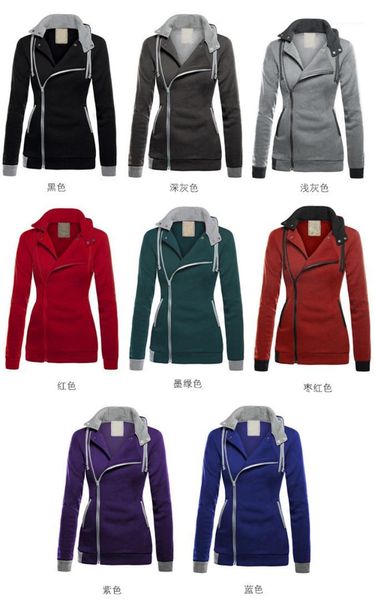

рукава флис с капюшоном пуловер толстовка 20fw женская одежда контраст цвет женщины толстовки повседневный выносных zipper long, Black