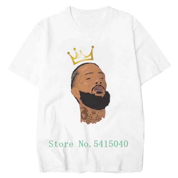 

король nipsey hussle футболка с коротким рукавом camisetas o-образным вырезом мужская футболка рэпер xxxtentacion rip мужская одежда hombre