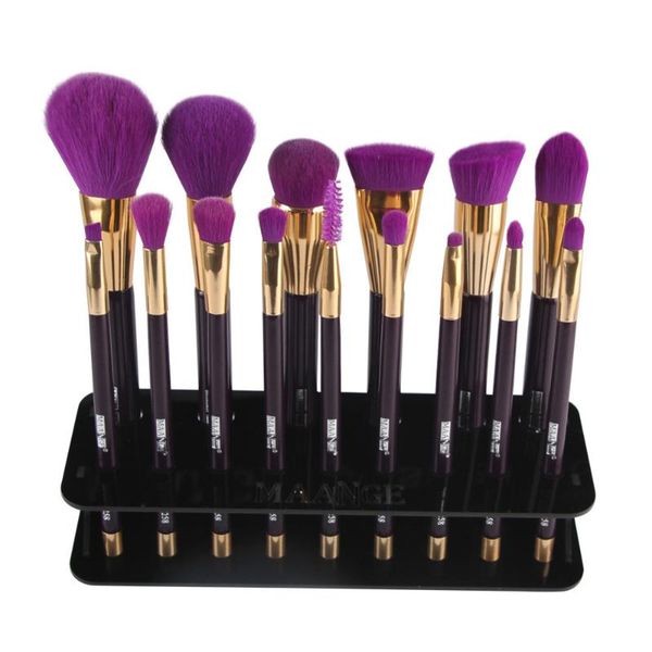

eyebrow tools & stencils makeup tool kit 15 hole square brush holder drying rack organizer cosmetic shelf #1103 fd