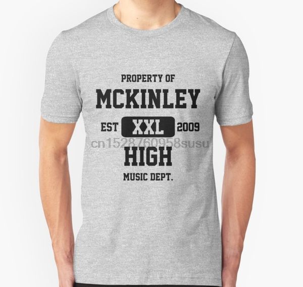

men tshirt short sleeve property of mckinley high music department glee t shirt one neck women t-shirt