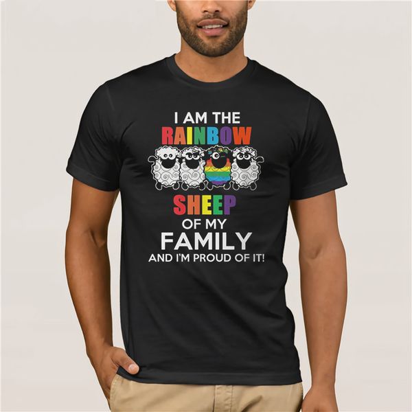 

2019 summer t shirt make t shirts i am the rainbow sheep of the family t shirt gay pride birthday lgbt tee shirt