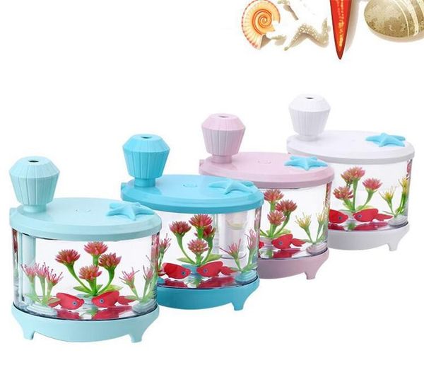 

460ml fish tank air humidifier aroma diffuser essential oil diffuser aroma aromatherapy led light mist maker for home office