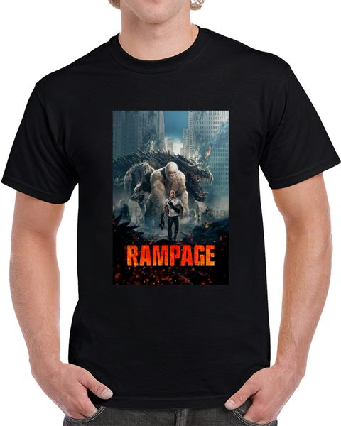 

rampage t shirt movie 2020 black dwayne johnson the rock size s m l xl 2xl