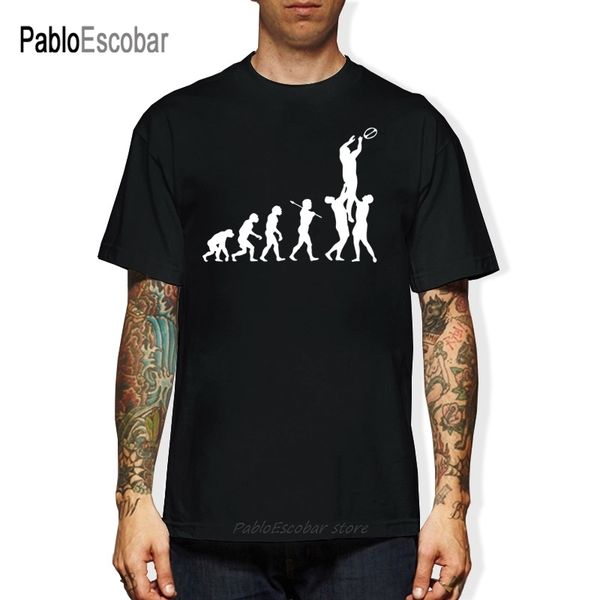 

rugby evolution mens t-shirt round neck tee shirt short sleeves clothing