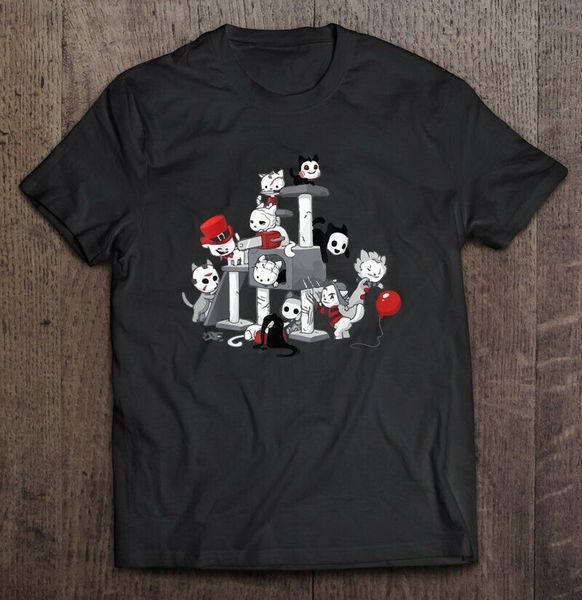 

i love cats horror kitties halloween version men t-shirt s-3xl streetwear funny tee shirt
