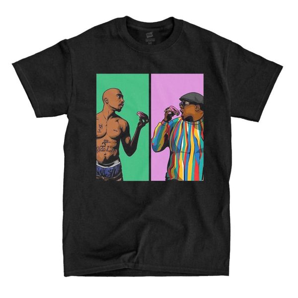 

tupac notorious big - black shirt - ships fast 100% cotton men summer sale funny tee shirts