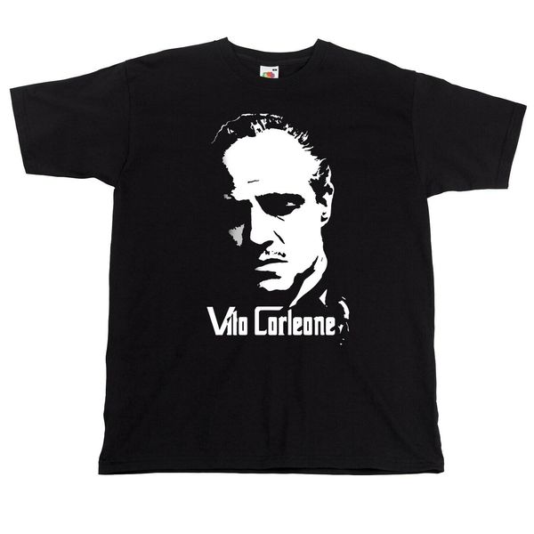 

vito corleone the godfather marlon brando face the der pate t-shirt 2019 fashion men design summer cool tees