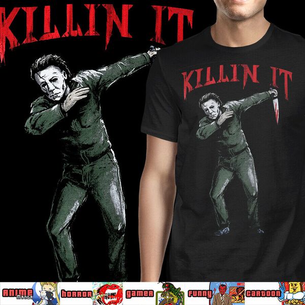 

micheal myers halloween dab killing it filmklassiker horror fashion brand men summer print casual men brand customize t-shirt