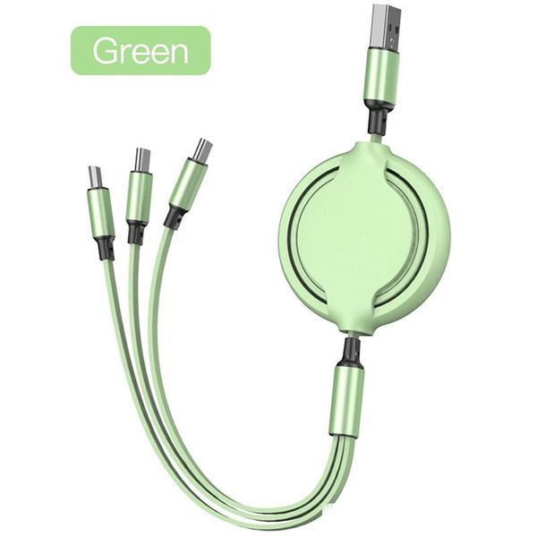 

scalable 3in1 soft usb type c micro cable for samsung galaxy s8 / s9 plus for phone charger cable 1.2m fast charging cable