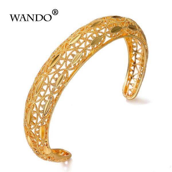 

wando 1pcs dubai gold bangle&bracelet jewelry for women men gold color ethiopian jewelry african bangles bracelets for women, Black