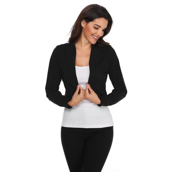 

women jacket harajuku 2020 winter casual elegant open stitch long sleeve american style woman coat black jackets plus size, Black;brown