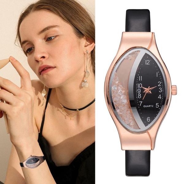 

semir flow sand type ellipse woman fine strap small dial watch bracelet wristwatch ladies dress clocks 2020, Slivery;brown