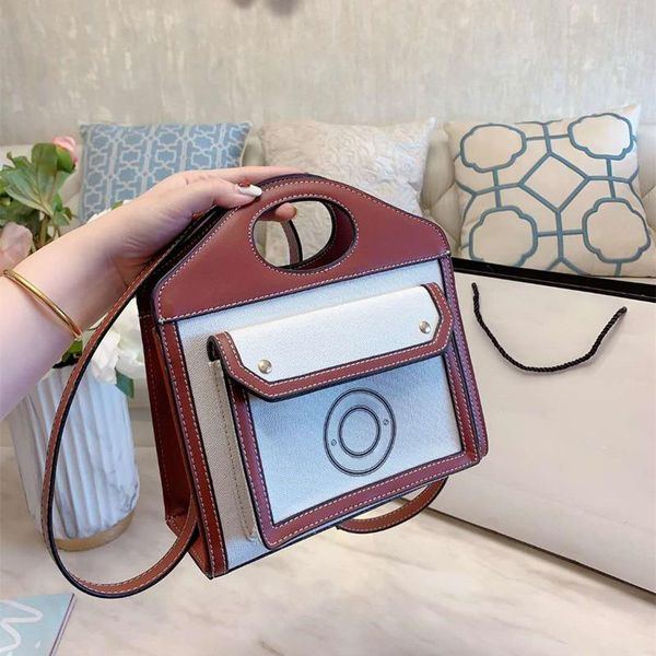 

2021 genuine leather shoulder bags designer postman bag waterproof messenger bag fashion womens handbag two color no box