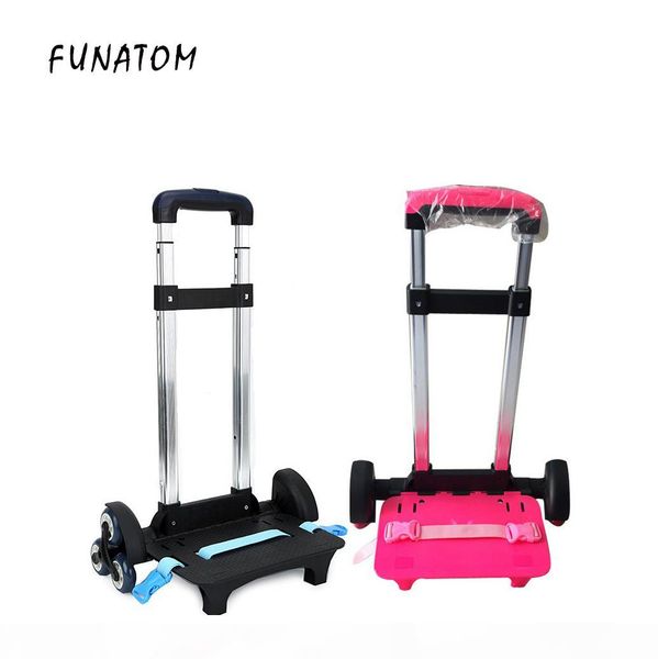 

3 wheel fold pull rod bracket roll cart trolley ,mochila infantil rodinha mochilas school kids,school bags easy climb the stairs