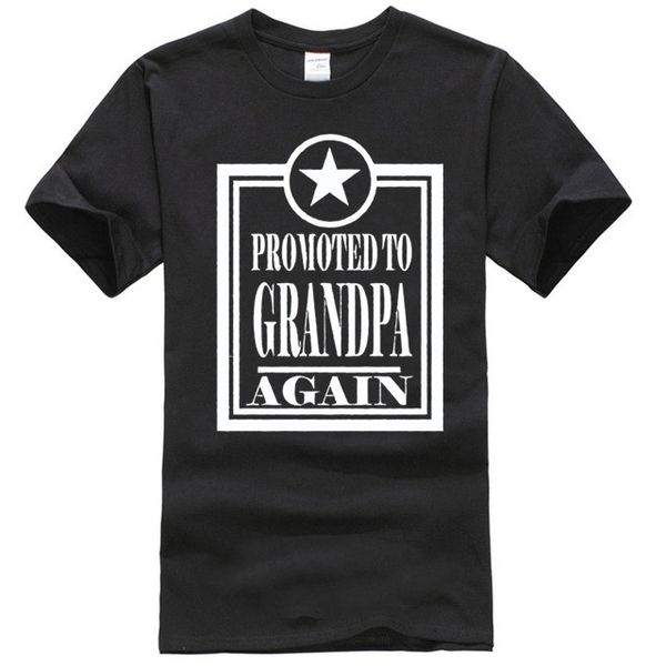

promoted to grandpa again t-shirt new grandpa grandfather announcement gift shirt