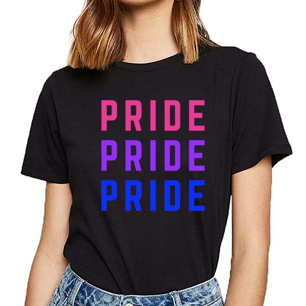 

t shirt women bisexual pride bi pride bisexual rainbow design black print female tshirt
