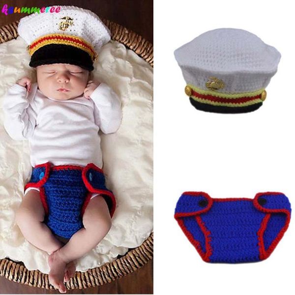 

caps & hats ksummeree usmc baby born crochet outfit marines dress blues inspired po prop for marine corps costume h303, Yellow