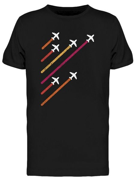 

самолеты с цветными трассы graphic t shirt мужчины женщины tee shirt new unisex смешные