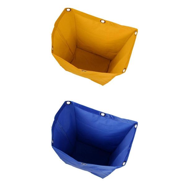 

oxford waterproof janitorial cleaning cart bag storage bags yellow blue 2pcs