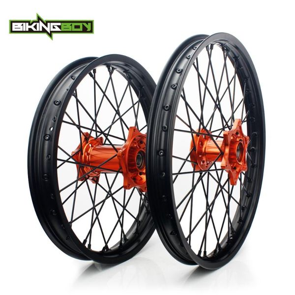 

bikingboy 21" 18" front rear wheels rims hubs spacers for 125 150 200 250 300 350 400 450 500 525 exc exc-f sx sx-f xc xc-f