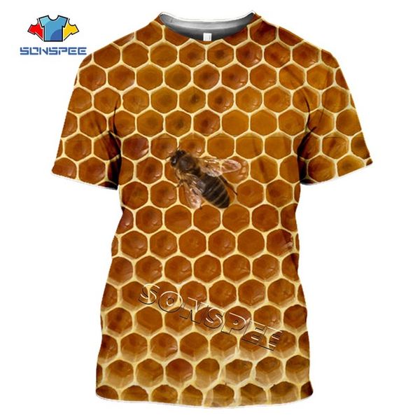 

summer insect bee print 3d print shirts hippie humor comics men clothing