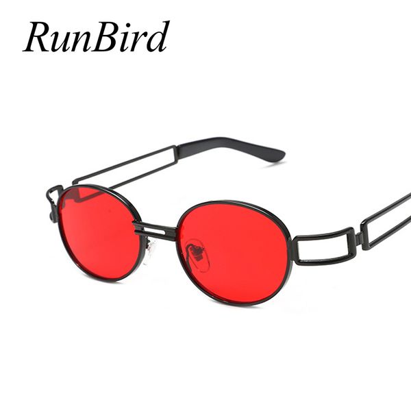 

steampunk sunglasses clear lens glasses gothic red vintage round glasses men women designer eyewear uv400 1483r, White;black