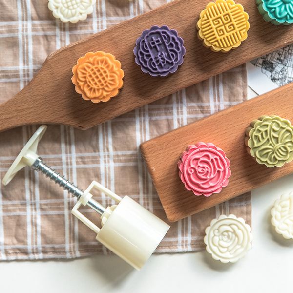 

amais bakery molds moon cake tool cookie flower stamp mooncake mold kitchen accessories maamoul oriental pastry mould form for