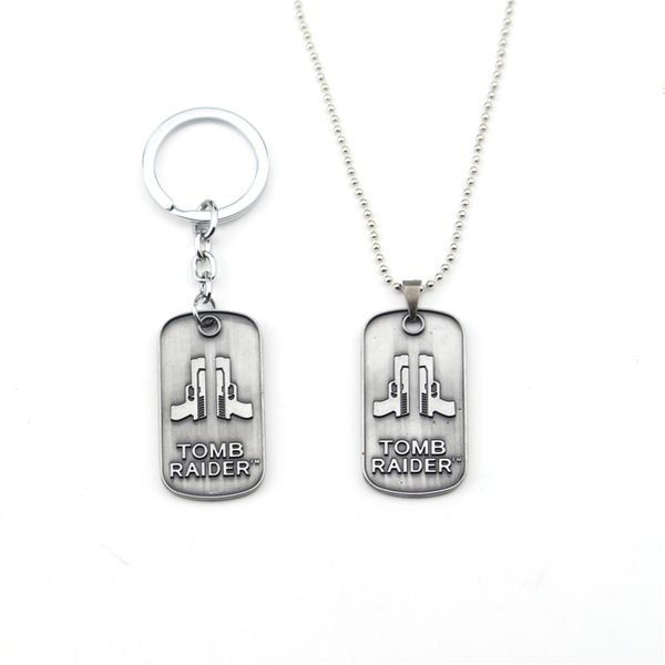 

chains tomb raider necklace rise of game cosplay pendant, Silver