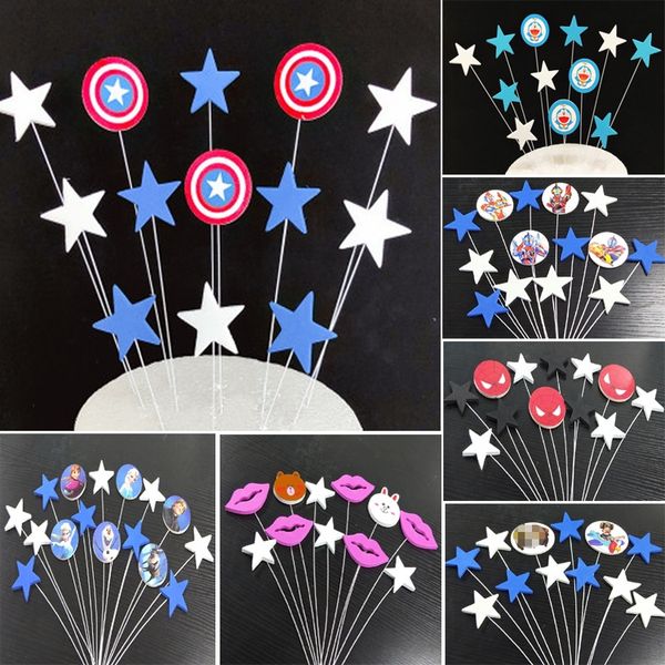 

iron wire foam plane star love train happy decoration cakeiron wire foam plane star love train happy cake decoration plug-in cake plug-in i