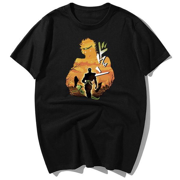 

fashion jojos bizarre adventure dio japanese anime jojo man's t-shirt male summer casual 100% cotton t shirt harajuku streetwea