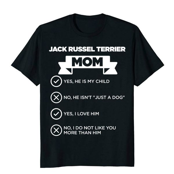 

women's tee jack russel terrier mom checklist funny dog lover t shirt cotton slim o neck