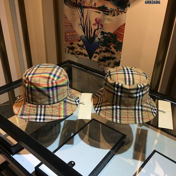 

fashion cloth blended classic grid designer bucket hat fashion fold able caps fisherman beach sun visor folding, Blue;gray