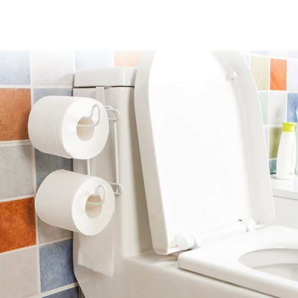

paper roll towel holder iron storage rack kitchen toilet over cabinet door