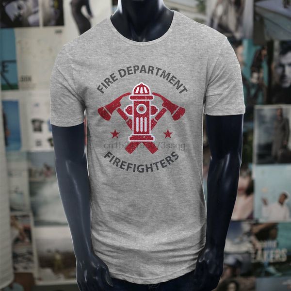 

fire fighter department hero firefighter pride gray extended long t-shirt