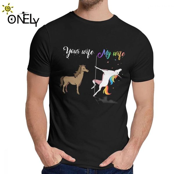 

comfortable unicorn animal smart rainbow tee shirt men's streetwear leisure classic o-neck camiseta