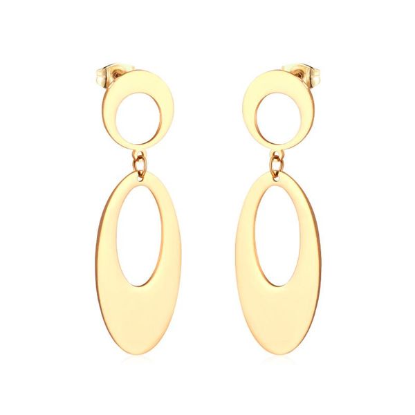 

luxukisskids корейской вода dropdangle серьга из нержавеющей сталь золота корейских серег для женщин / девушки aretes де mujer ювелирных изд, Silver