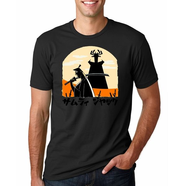 

samurai jack t shirt men cartoon 2017 cool funny white tshirt print t-shirt men tees mr1533